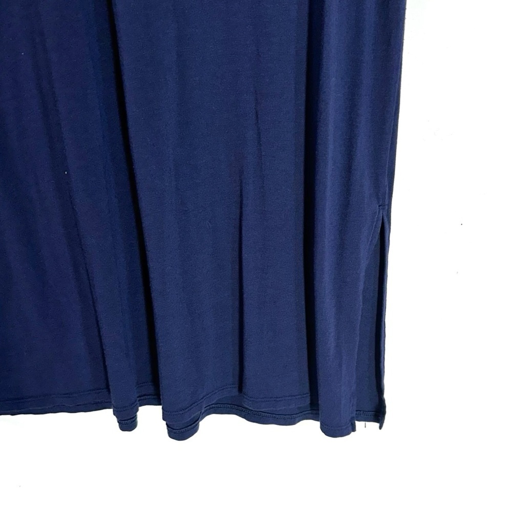 Universal Standard T-Shirt Dress Size 2XS 6-8 Short Sleeve Shift Slits In Blue - Picture 7 of 10